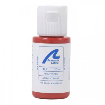 [ܼ] BA27710 [Artesania-Latina] BA27710 Water-Based Paint: Bright Red (20 ml)