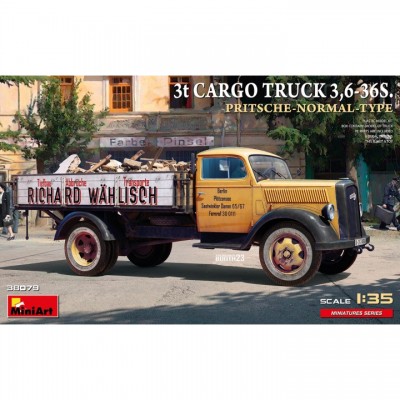 [ܼ] BE38079 [Miniart] BE38079 1/35 3t Cargo Truck 3,6-36S Pritsche-Normal-Type