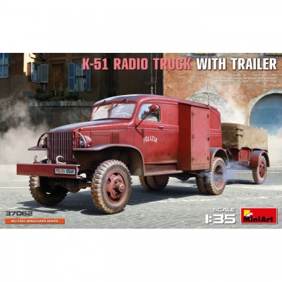[ܼ] BE37062 [Miniart] BE37062 1/35 K-51 Radio Truck w/ Trailer