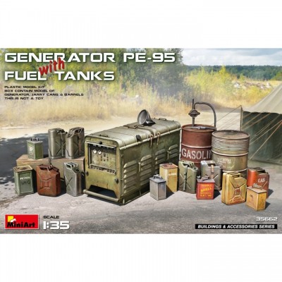 [ܼ] BE35662 [Miniart] BE35662 1/35 Generator PE-95 with Fuel Tanks
