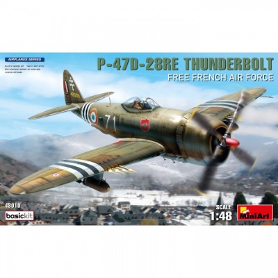 [ܼ] BE48015 [Miniart] BE48015 1/48 P-47D-28RE Thunderbolt Free French Air Force. Basic Kit