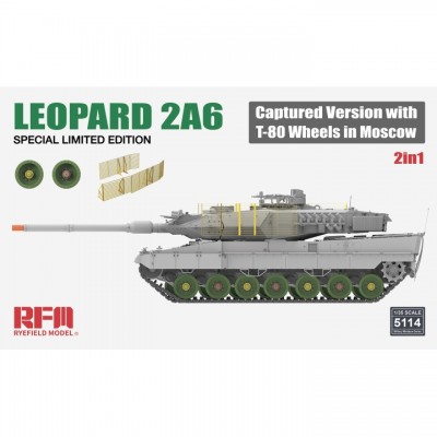 [���ܼ�] CRM5114 [RFM] CRM5114 1/35 Leopard 2A6 Captured Version w/T-80 Wheels in Moscow Special Limited Edition