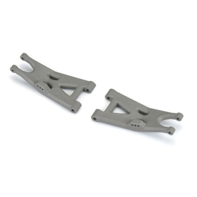 [ܼ] PRO639905 [PROLINE-RACING] PRO639905 Bash Armor Front Suspension Arms (Stone Gray) for ARRMA 3S Vehicles