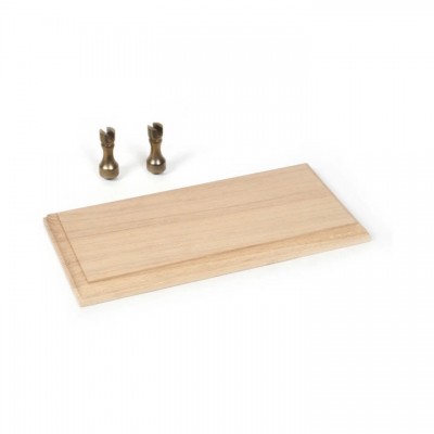 [ܼ] BO19164 [OCCRE] BO19164 Oak stand metallic supports 250 x 120 x 15mm -  