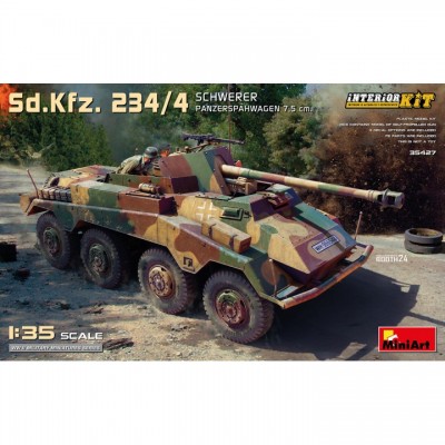 [ܼ] BE35427 [Miniart] BE35427 1/35 Sd.Kfz.234/4 Schwerer Panzerspahwagen 7.5cm interior kit