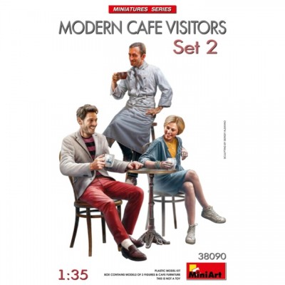 [ܼ] BE38090 [Miniart] BE38090 1/35 Modern Cafe Visitors Set 2