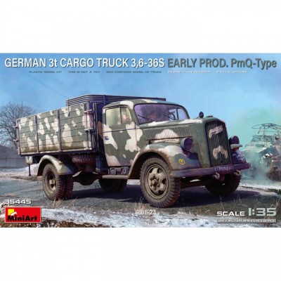 [ܼ] BE35445 [Miniart] BE35445 1/35 German 3t Cargo Truck 3,6-36S Early Prod.PmQ-Type
