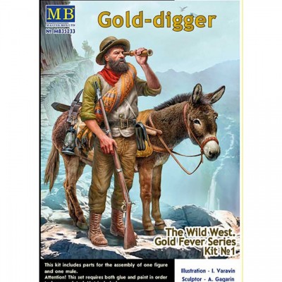 [ܼ] CM35233 [MasterBox] CM35233 1/35 The Wild West Gold Fever Series Kit No 1.Gold-digger