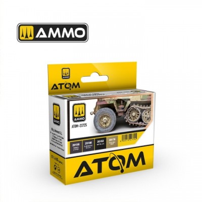 [ܼ] CG20725 [MIG AMMO] CG20725 ATOM Rubber and Tires colors Set