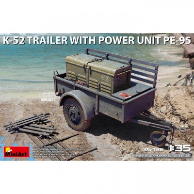 [ܼ] BE35426 [Miniart] BE35426 1/35 K-52 Trailer w/Power Unit PE-95