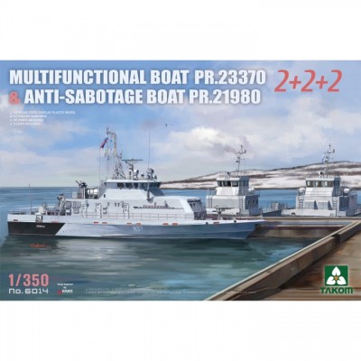 [���ܼ�] BT6014 [Takom] BT6014 1/350 Multifunctional Boat PR.23370 & Anti-Sabotage Boat PR.21980 (2 2 2)