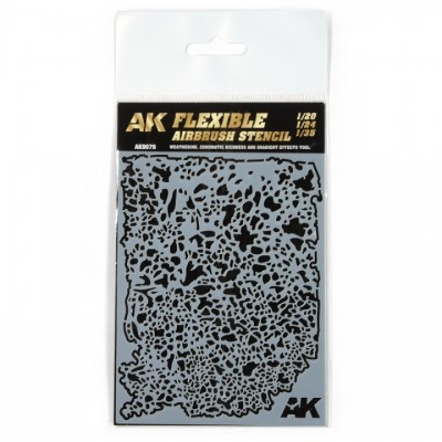 [ܼ] CAK9079 [AK interactive] CAK9079 1/20,1/24,1/35 FLEXIBLE AIRBRUSH STENCIL