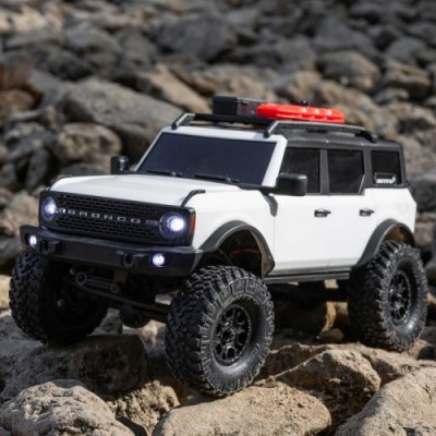 [ܼ] AXI00006V2T4 [Axial] 1/24 SCX24 Ford Bronco 4X4 RTR Brushed Rock Crawler (Battery & Charger Included), White