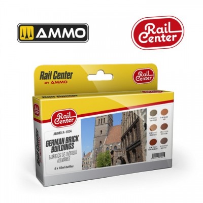 [ܼ] CGR-1034 [MIG AMMO] CGR-1034 Rail Center - German Brick Buildings