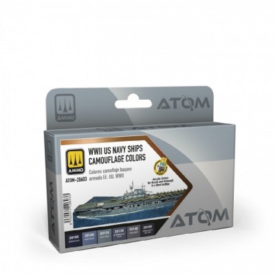 [ܼ] CG20603 [MIG AMMO] CG20603 ATOM WWII US Navy Ships Camouflage colors Set