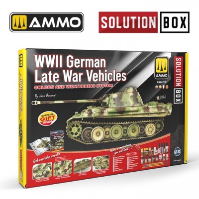 [ܼ] CG7729 [MIG AMMO] CG7729 SOLUTION BOX23&8211;WWII German Late War Vehicles-Colors,Weathering