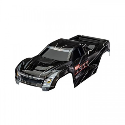 [ܼ] AX10711-BLK [Traxxas] AX10711-BLK Body, Mini Maxx, black (painted, decals applied)