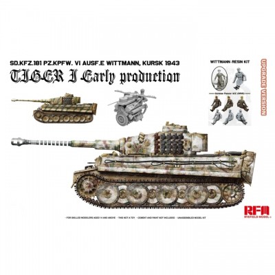 [���ܼ�] CRM5139 [RFM] CRM5139 1/35 Sd.Kfz.181 Tiger I Early Type w/Wittmann Resin Figure Kursk 1943 Normal Edition