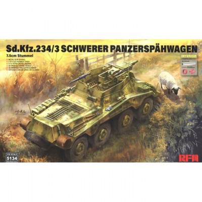 [���ܼ�] CRM5134 [RFM] CRM5134 1/35 Sd.Kfz.234/3 Schwerer Panzerspahwagen 7.5cm Stummel