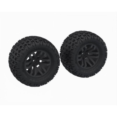 [ܼ] ARA-1608 [ARRMA] ARA-1608 dBoots FORTRESS MT Tire Set Glued, Black (2)