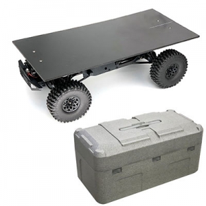 3MAX-V4 -߼ ι  4 (24x50cm ̷ε г) +  ̽ 4X4 4WD Brushed Rover, 5Kg Payload, Ƚȣũ 