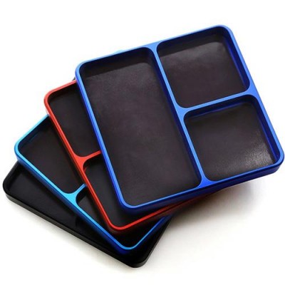 [ܼ] DTT09004D [DETAILS TECH] Square Magnetic Maintenance Screw Tray RC Car 98.7X98X11mm - Black