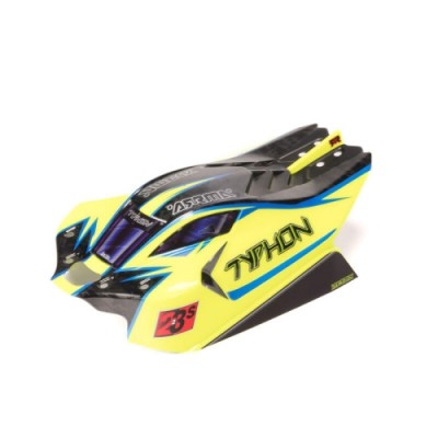 [ܼ] ARA406172 [ARRMA] ARA406172 1/8 Clipless Painted Decaled Body, Yellow/Blue: TYPHON 4X4