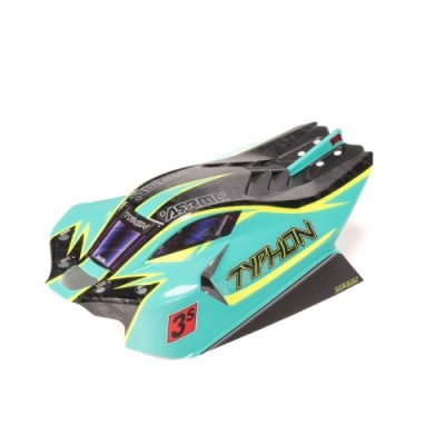 [ܼ] ARA406171 [ARRMA] ARA406171 1/8 Clipless Painted Decaled Body, Green/Yellow: TYPHON 4X4