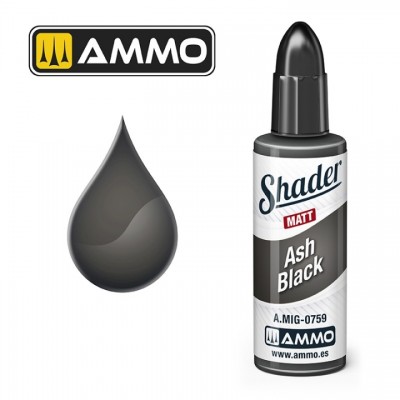 [ܼ] CG0759 [MIG AMMO] CG0759 MATT SHADER Ash Black - 10ml