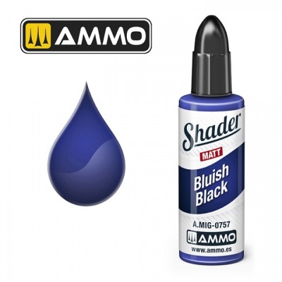 [ܼ] CG0757 [MIG AMMO] CG0757 MATT SHADER Bluish Black - 10ml