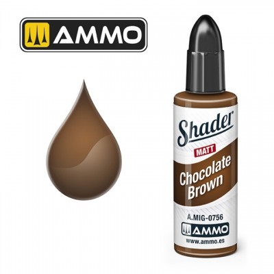 [ܼ] CG0756 [MIG AMMO] CG0756 MATT SHADER Chocolate Brown - 10ml