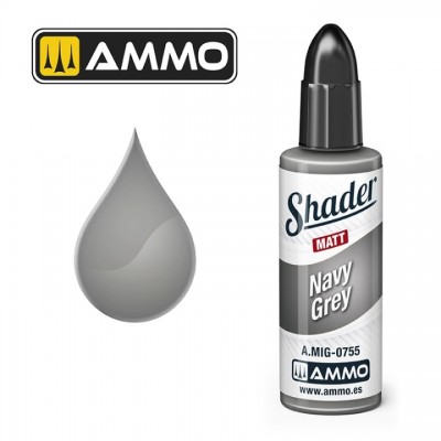 [ܼ] CG0755 [MIG AMMO] CG0755 MATT SHADER Navy Grey - 10ml