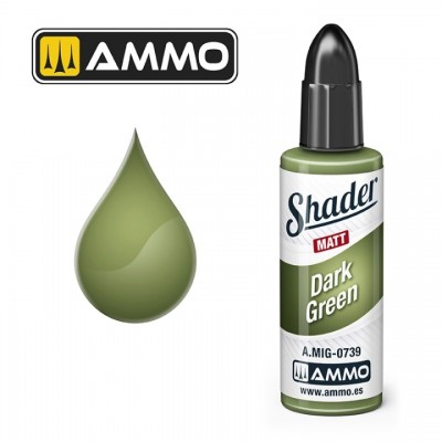 [ܼ] CG0739 [MIG AMMO] CG0739 MATT SHADER Dark Green - 10ml