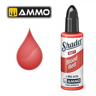 [ܼ] CG0725 [MIG AMMO] CG0725 MATT SHADER Blood Red - 10ml