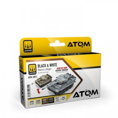[ܼ] CG20811 [MIG AMMO] CG20811 ATOM Black & White Technique Set