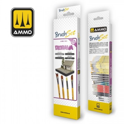 [ܼ] CG7613 [MIG AMMO] CG7613 Dioramas Brushes Set