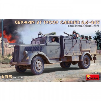 [ܼ] BE35453 [Miniart] BE35453 1/35 German 3t Troop Carrier 3,6-36S Radkasten-Normal-Type