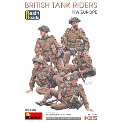 [ܼ] BE35496 [Miniart] BE35496 1/35 British Tank Riders (NW Europe). Resin Heads