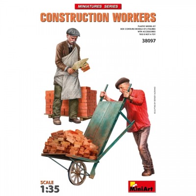 [ܼ] BE38097 [Miniart] BE38097 1/35 Construction Workers with Accessories