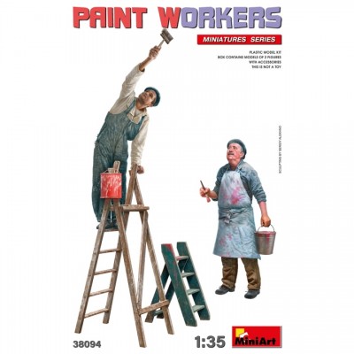 [ܼ] BE38094 [Miniart] BE38094 1/35 Paint Workers with Accessories