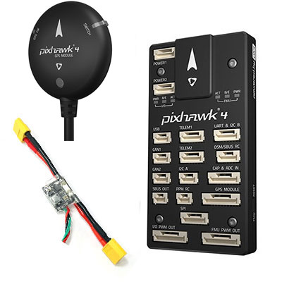 [ܼ] HB-Temp4-PM02B [Holybro] Pixhawk4 + GPS + ȣȯ Ŀ  Combo Package Ƚȣũ4 (öƽ ̽ ver)