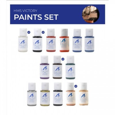 [ܼ] BA277PACK11 [Artesania-Latina] BA277PACK11 HMS VICTORY ROYAL NAVY PAINTS SET (18x20 ml)