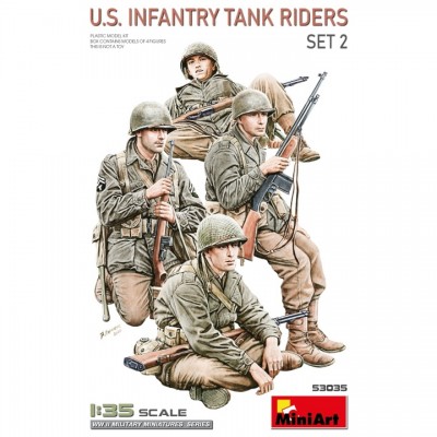 [ܼ] BE53035 [Miniart] BE53035 1/35 U.S.Infantry Tank Riders. Set2