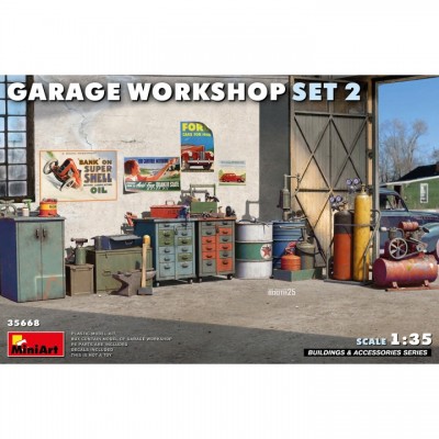 [ܼ] BE35668 [Miniart] BE35668 1/35 Garage Workshop Set 2