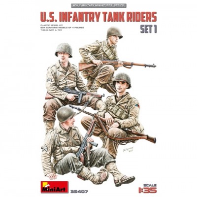 [ܼ] BE35407 [Miniart] BE35407 1/35 U.S.Infantry Tank Riders. Set 1