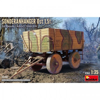 [ܼ] BE35487 [Miniart] BE35487 1/35 Sonderanhanger Ost 1.5t German Cargo Trailer