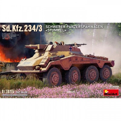 [ܼ] BE53001 [Miniart] BE53001 1/35 Sd.Kfz.234/3 SCHWERER PANZERSPAHWAGEN STUMMEL