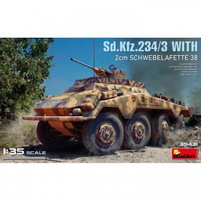 [ܼ] BE35431 [Miniart] BE35431 1/35 Sd.Kfz.234/3 with 2cm Schwebelafette 38