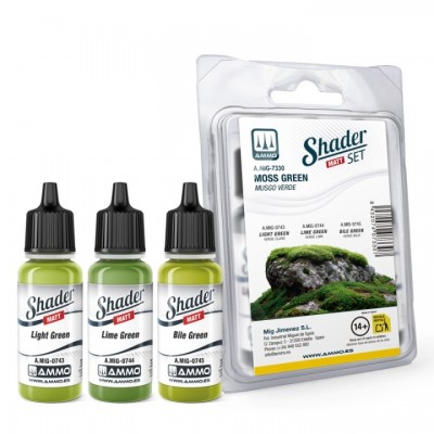[ܼ] CG7330 [MIG AMMO] CG7330 Matt SHADER Set Moss Green
