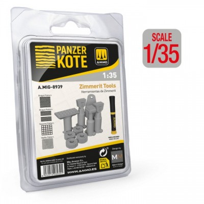 [ܼ] CG8939 [MIG AMMO] CG8939 PANZER KOTE Zimmerit Tools 1:35